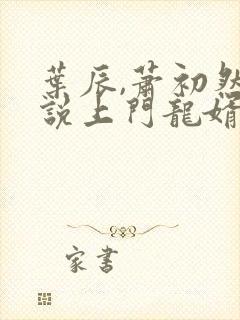 叶辰,萧初然小说上门龙婿封面