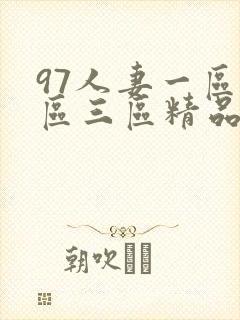 97人妻一区二区三区精品
