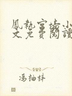 凤执宫墙小说全文免费阅读