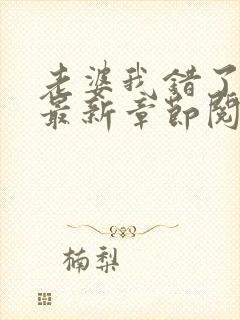 老婆我错了小说最新章节阅读全文