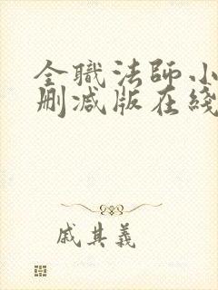 全职法师小说未删减版在线封面