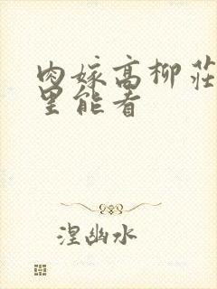 肉嫁高柳庄在哪里能看