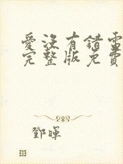 爱没有错电视剧完整版免费看