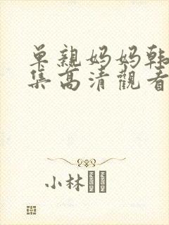 单亲妈妈韩剧全集高清观看在线封面