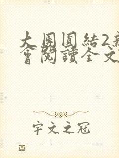 大团圆结2亲情会阅读全文