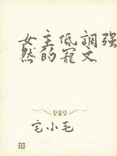 女主低调强大淡然的宠文封面