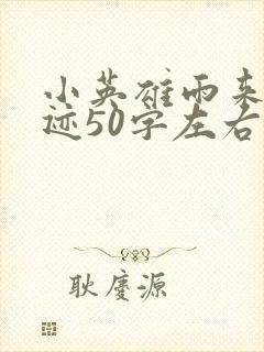 小英雄雨来的事迹50字左右