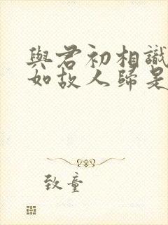 与君初相识,犹如故人归是谁的诗