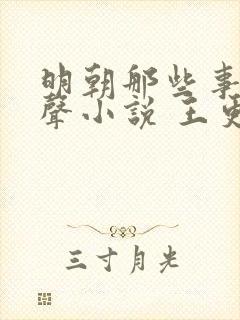 明朝那些事儿有声小说 王更新免费下载