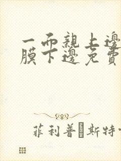 一面亲上边一面膜下边免费阅读