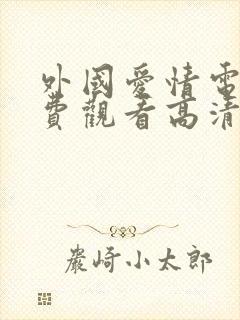 外国爱情电影免费观看高清完整版在线观看封面