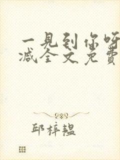 一见到你呀无删减全文免费阅读