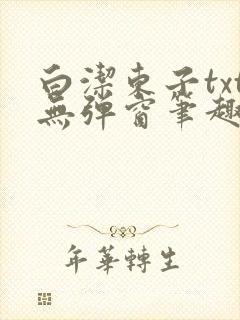 白洁东子txt无弹窗笔趣阁