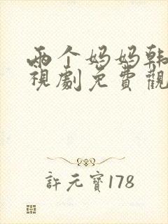 两个妈妈韩剧电视剧免费观看全集封面