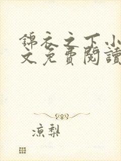 锦衣之下小说全文免费阅读无弹窗