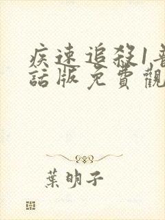 疾速追杀1普通话版免费观看国语