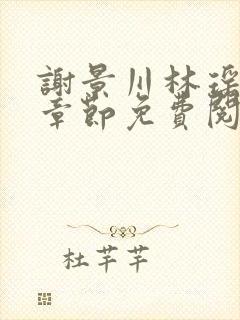 谢景川林瑶最新章节免费阅读封面