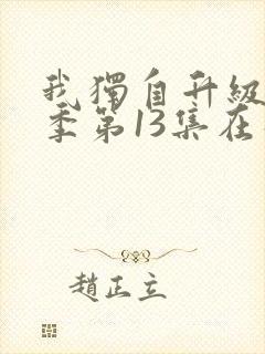 我独自升级第二季第13集在线观看