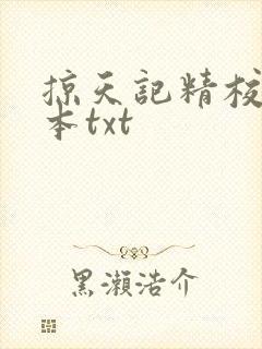 掠天记精校版全本txt封面