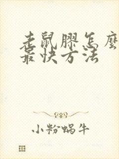 老鼠胶怎么去除最快方法