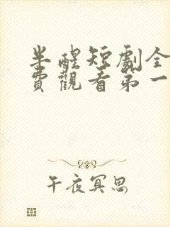 半醒短剧全集免费观看第一季高清