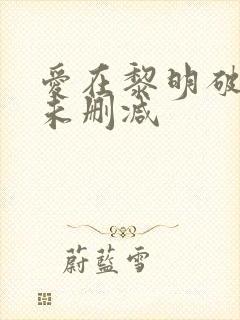 爱在黎明破晓前未删减
