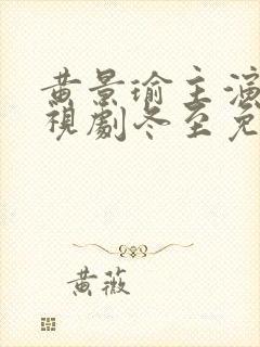 黄景瑜主演的电视剧冬至免费观看