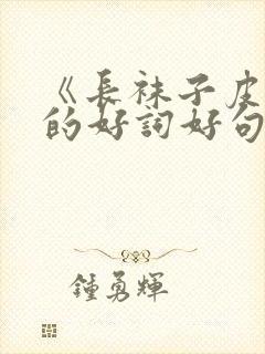 《长袜子皮皮》的好词好句