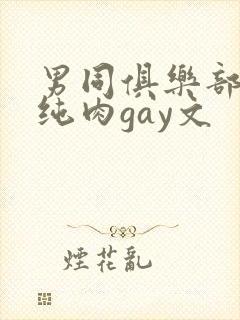男同俱乐部高h纯肉gay文
