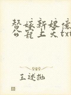 替嫁新娘亿万老公宠上天txt下载