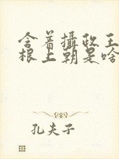 含着摄政王的紫根上朝是啥小说