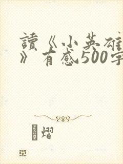 读《小英雄雨来》有感500字左右