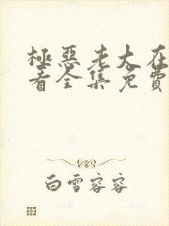 极恶老大在线观看全集免费播放