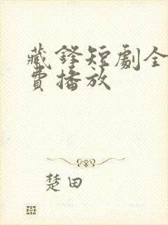 藏锋短剧全集免费播放封面