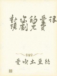 对你的爱很美电视剧免费