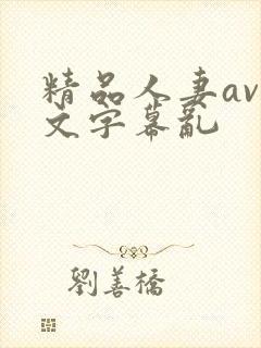 精品人妻av中文字幕乱