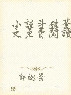 小说斗破苍穹原文免费阅读