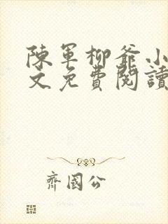 陈军柳爷小说全文免费阅读最新章节