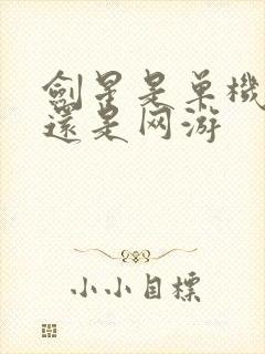 剑星是单机游戏还是网游