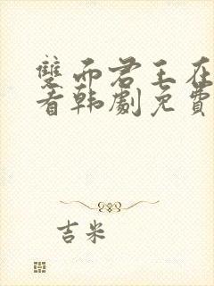 双面君王在线观看韩剧免费全集封面