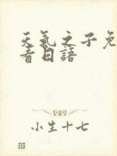 天气之子免费观看日语封面