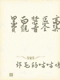 黑白禁区高清免费观看全集电视剧