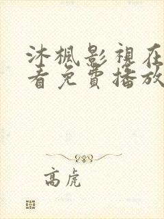 沐枫影视在线观看免费播放电视剧