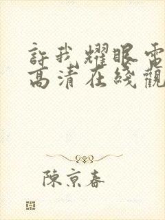 许我耀眼电视剧高清在线观看免费封面