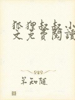 狐狸叔叔小说全文免费阅读无删减