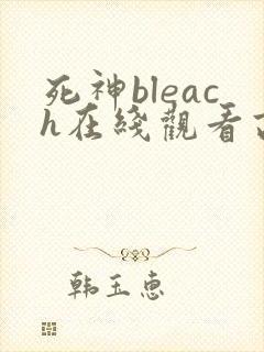 死神bleach在线观看高清完整版免费封面