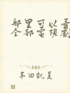 哪里可以看日本全部电视剧