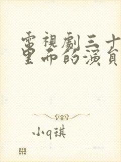 电视剧三十而已里面的演员表