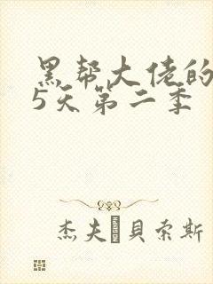 黑帮大佬的365天第二季