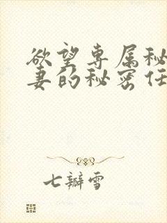 欲望专属秘书人妻的秘密任务封面